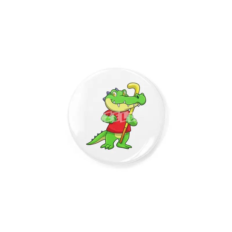 Crocodile at Field hockey with Hockey stick Açacak