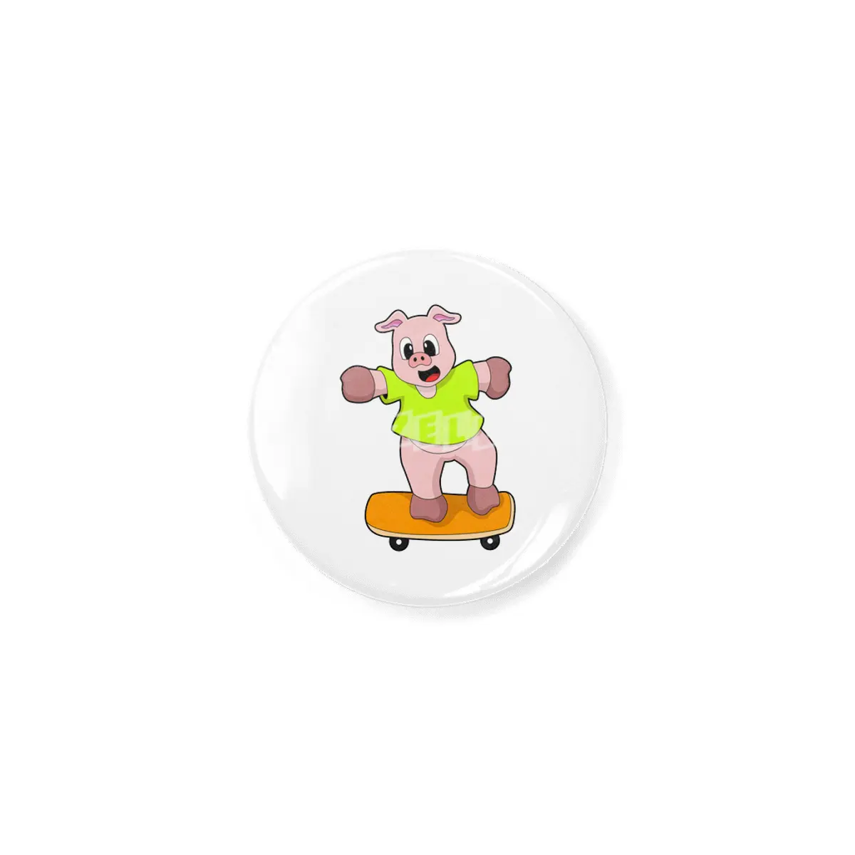 Pig as Skater on Skateboard Açacak
