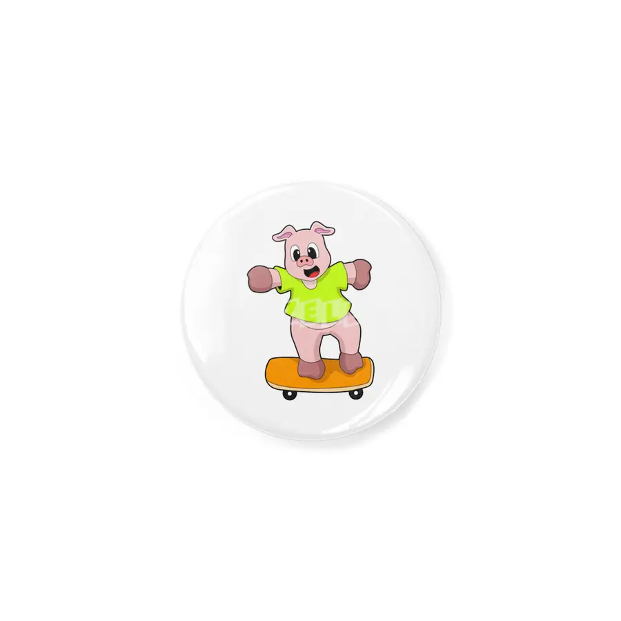 Pig as Skater on Skateboard Açacak