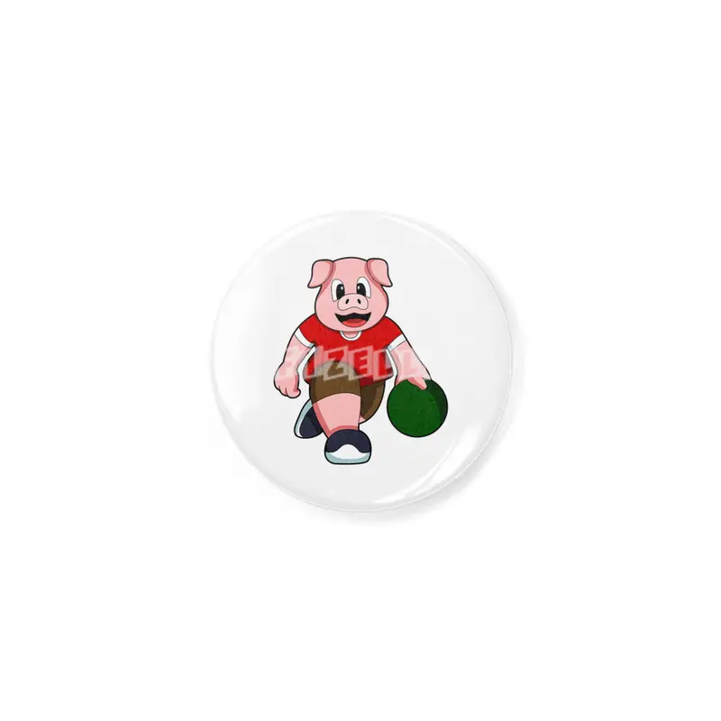 Pig at Bowling with Bowling ball Açacak