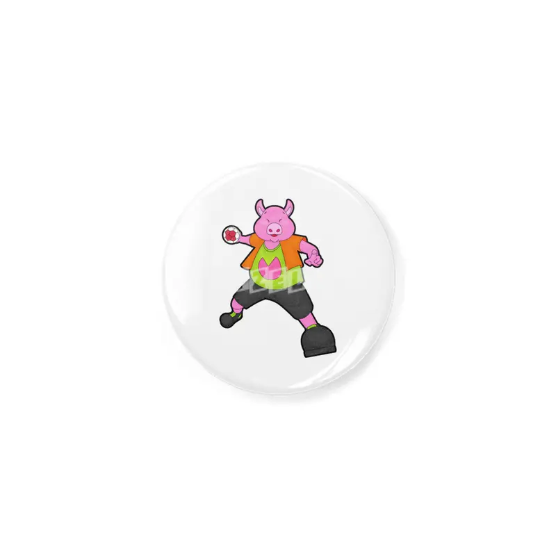 Pig at Handball player with Handball Açacak