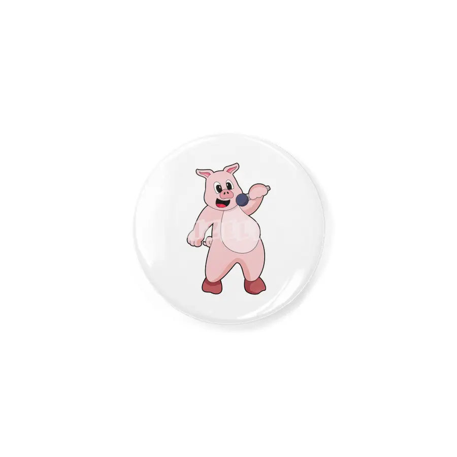 Pig at Singing with Microphone Açacak