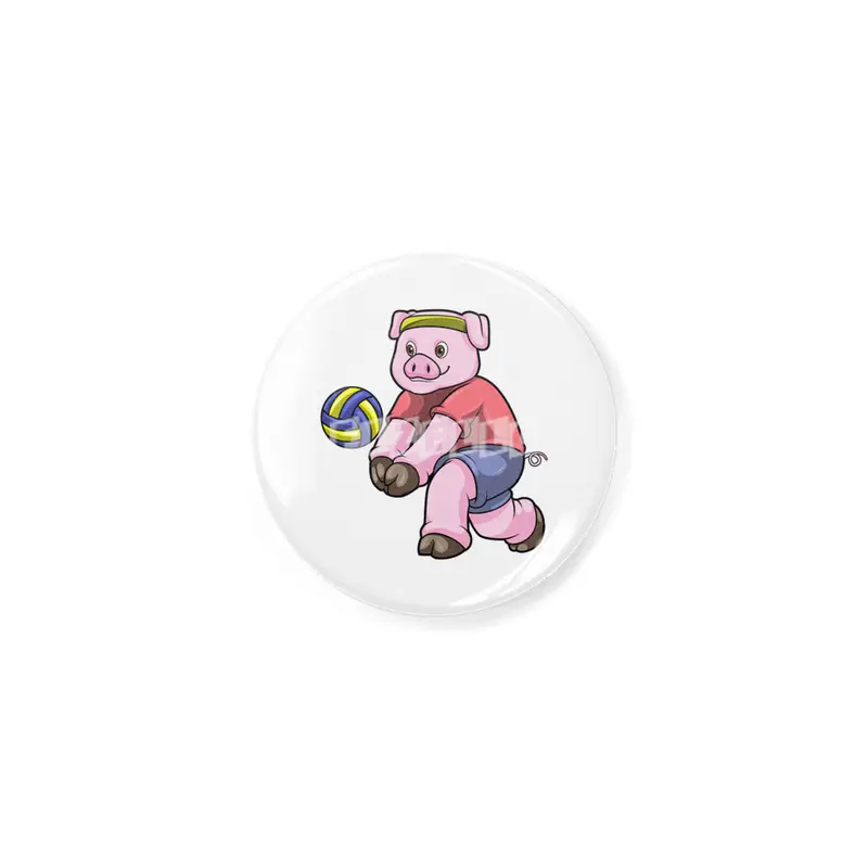 Pig at Sports with Volleyball Açacak