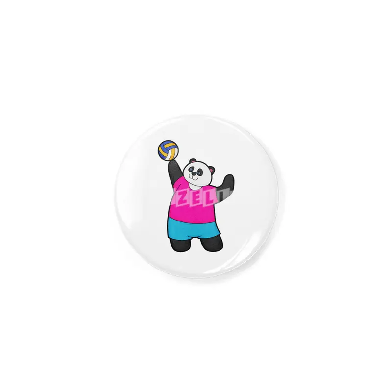 Panda as Volleyball player with Volleyball Açacak