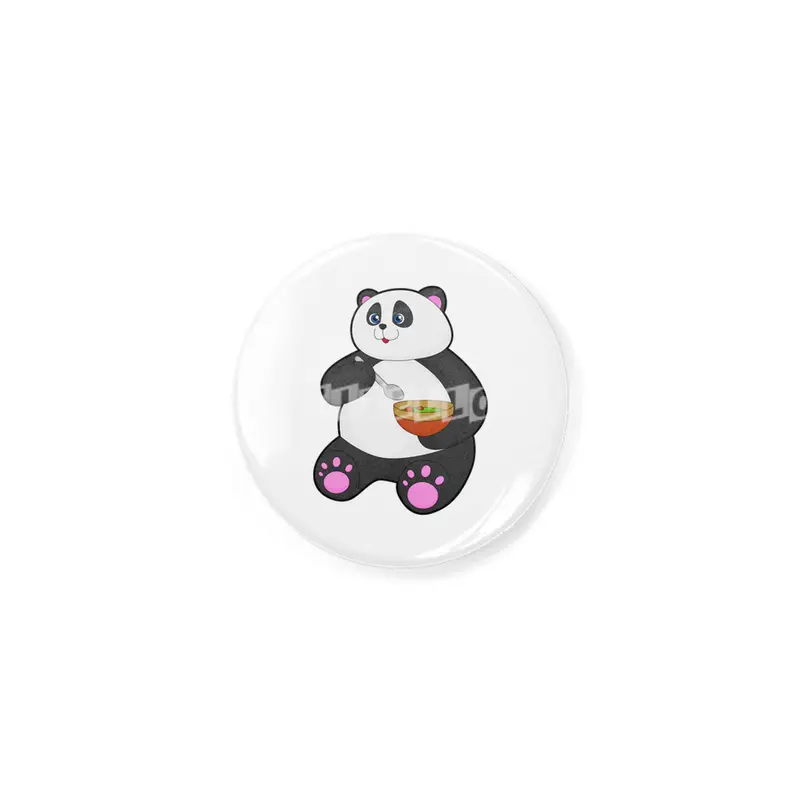 Panda at Eating with Spoon & Bowl Açacak