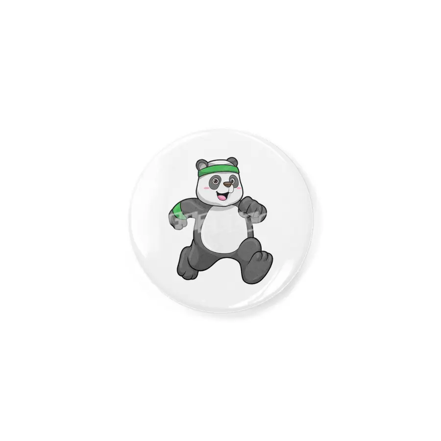 Panda at Jogging with Headband & Sweatband Açacak
