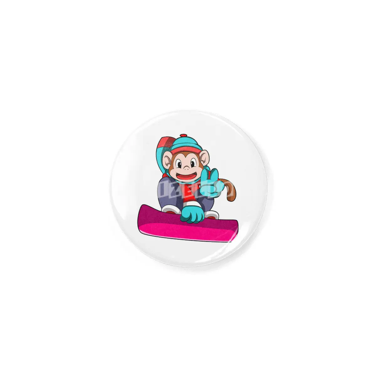 Monkey at Snowboarding with Snowboard Açacak