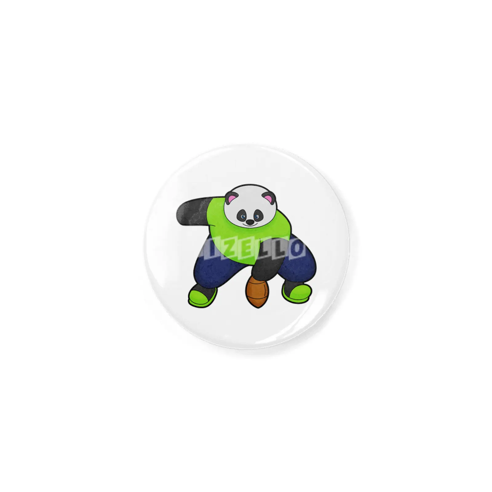Panda as Football player with Football Açacak