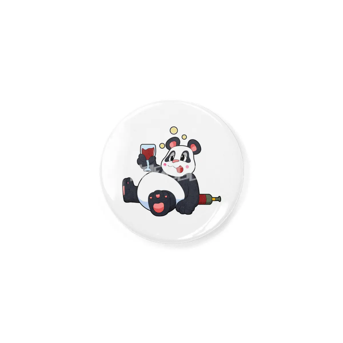 Panda with Glass of Red wine Açacak