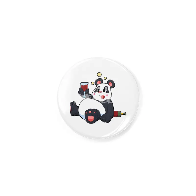 Panda with Glass of Red wine Açacak