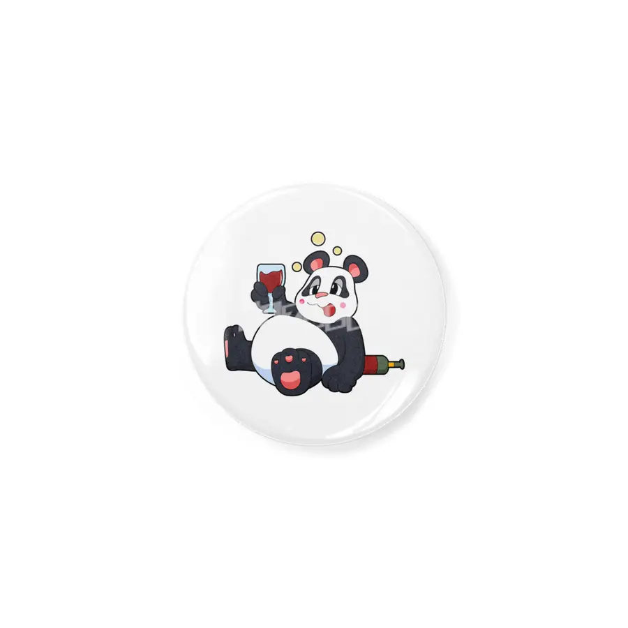 Panda with Glass of Red wine Açacak