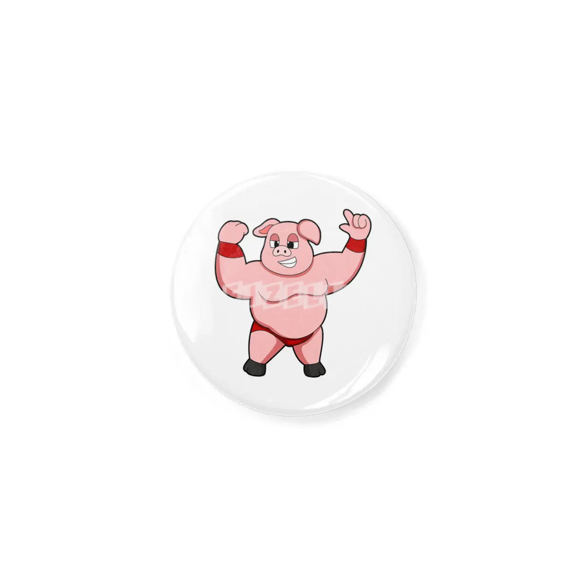 Pig as Bodybuilder with big Belly Açacak