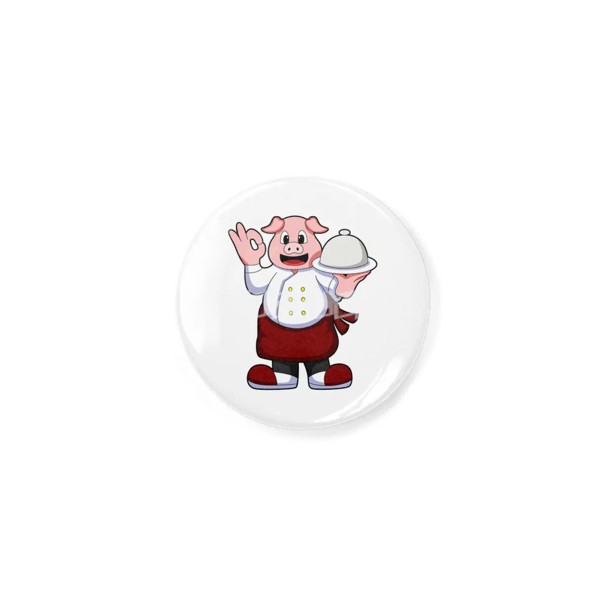 Pig as Cook with Cooking apron & Serving plate Açacak
