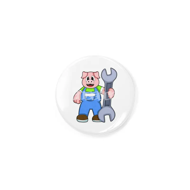 Pig as Craftsman with Wrench Açacak