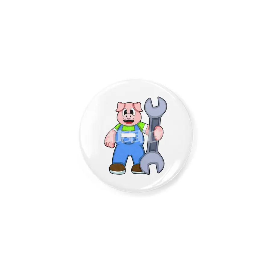 Pig as Craftsman with Wrench Açacak