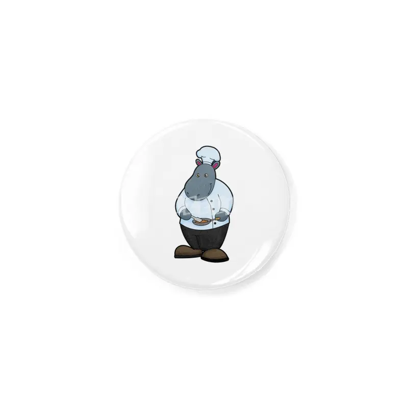 Hippo as Cook with Pan Açacak