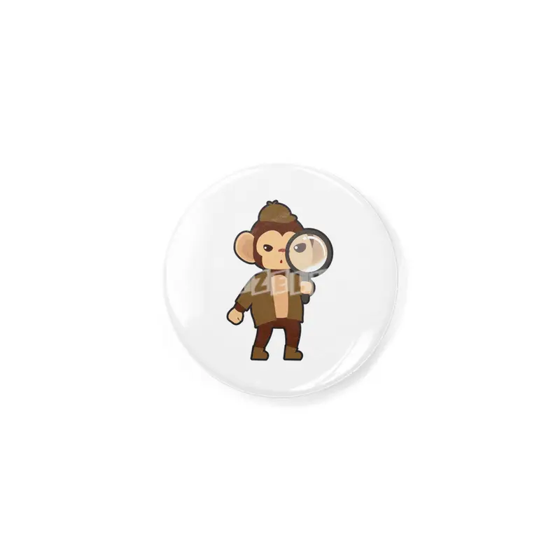 Monkey as Detective with Magnifying glass Açacak