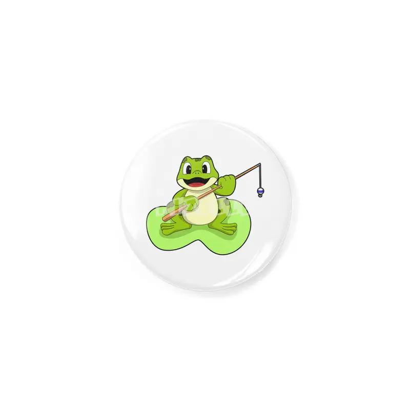 Frog at Fishing with Fishing rod Açacak