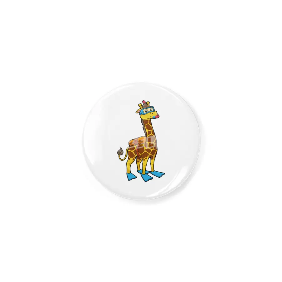 Giraffe as Diver with Swimming goggles & Flippers Açacak
