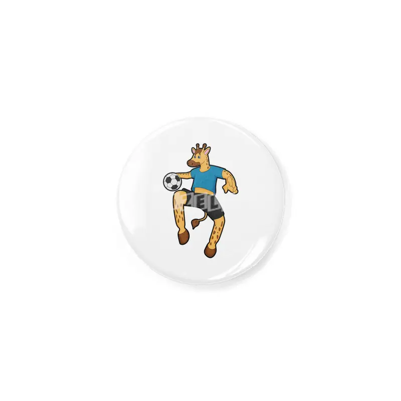 Giraffe as Soccer player with Soccer ball Açacak