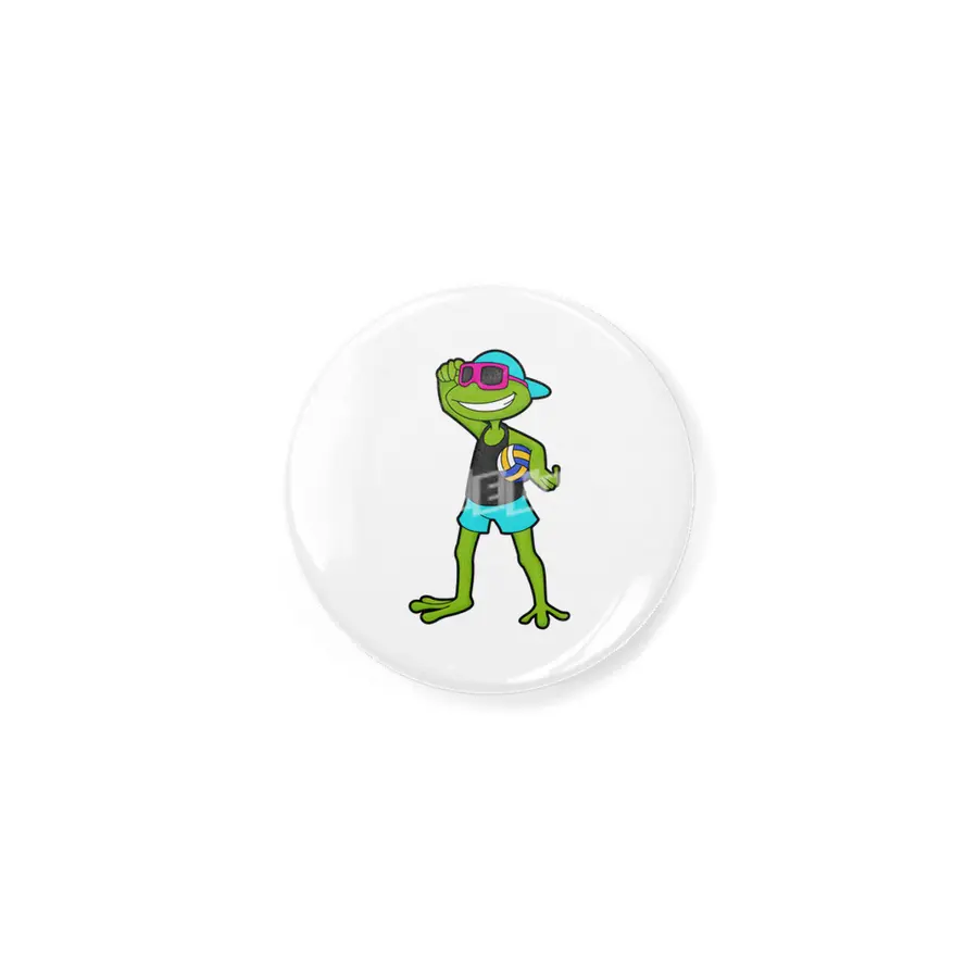 Frog as Volleyball player with Volleyball Açacak