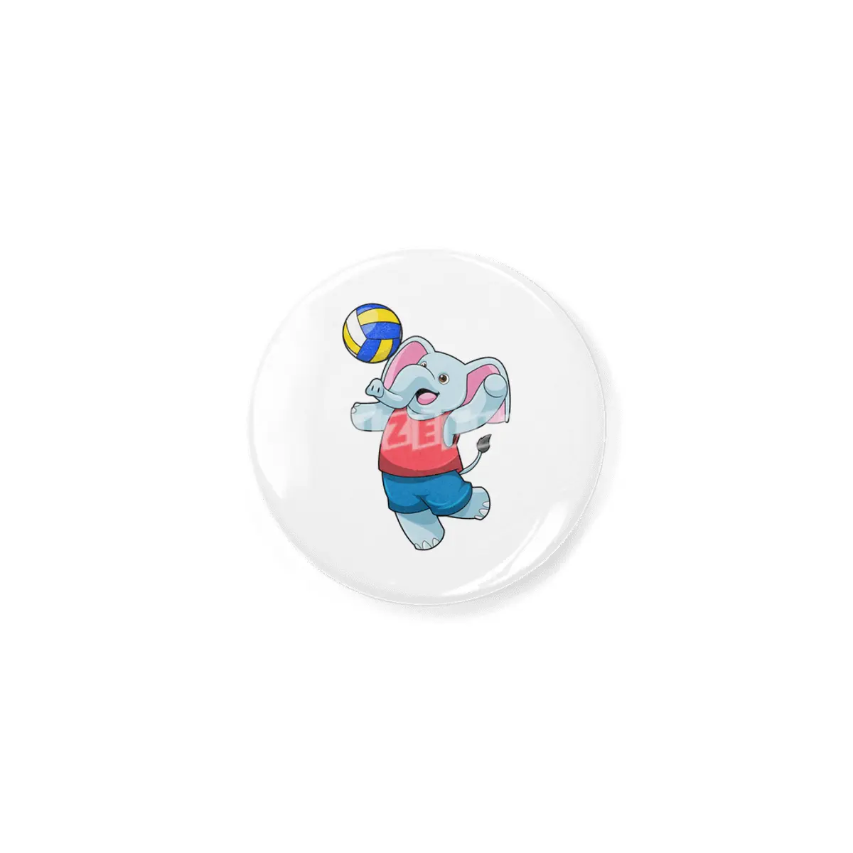 Elephant as Volleyball player with Volleyball Açacak