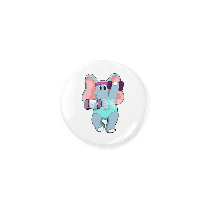 Elephant at Strength training with Dumbbells Açacak