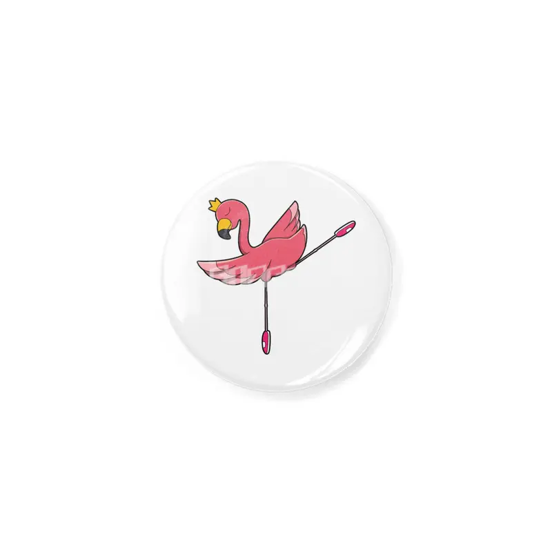 Flamingo as Ballerina at Ballet with Crown Açacak