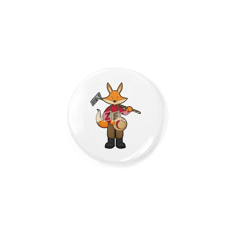 Fox as Farmer with Rake & Hat Açacak