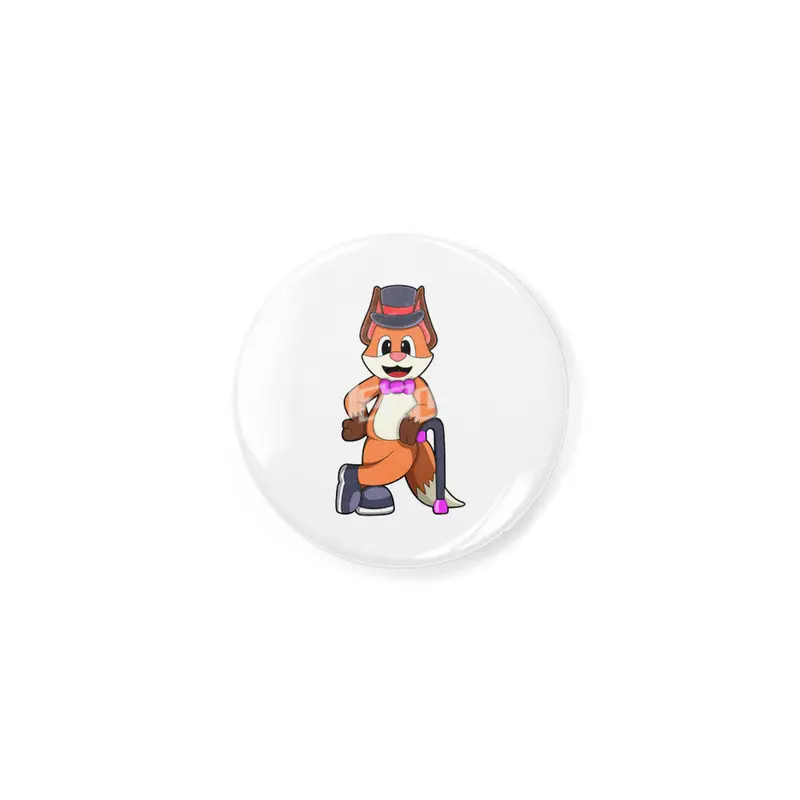 Fox as Gentleman with Hat & Stick Açacak