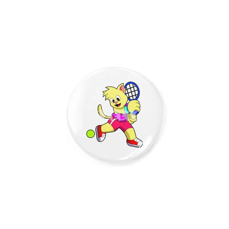 Cat at Tennis with Tennis racket & Tennis ball Açacak