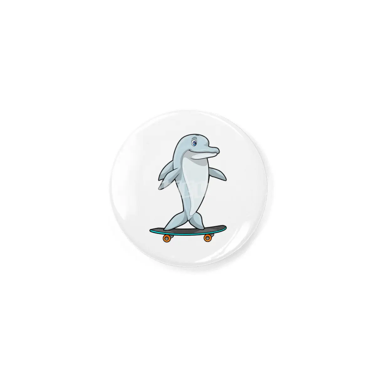 Dolphin as Skater with Skateboard Açacak