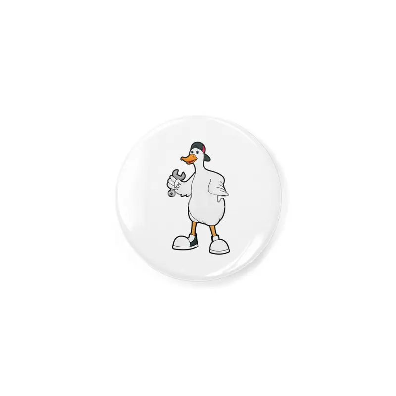 Duck as Craftsman with Tool & Cap Açacak