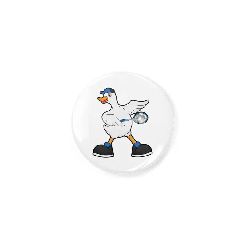 Duck at Tennis with Tennis racket & Cap Açacak