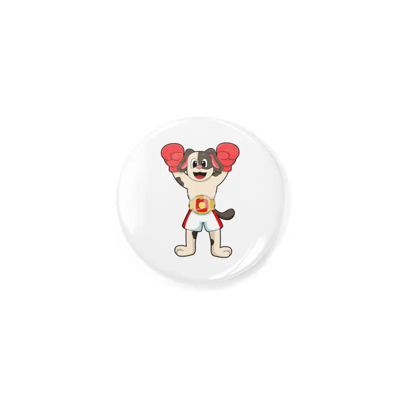 Dog as Boxing champion with Belt & Boxing gloves Açacak