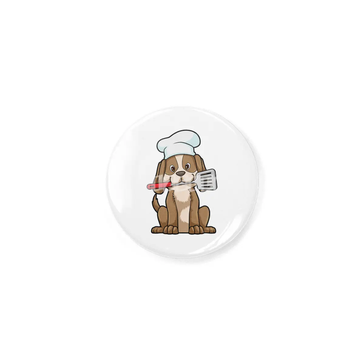 Dog as Cook with Chef's hat & Spatula Açacak