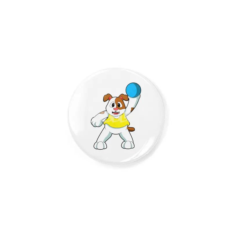 Dog as Handball player with handball Açacak