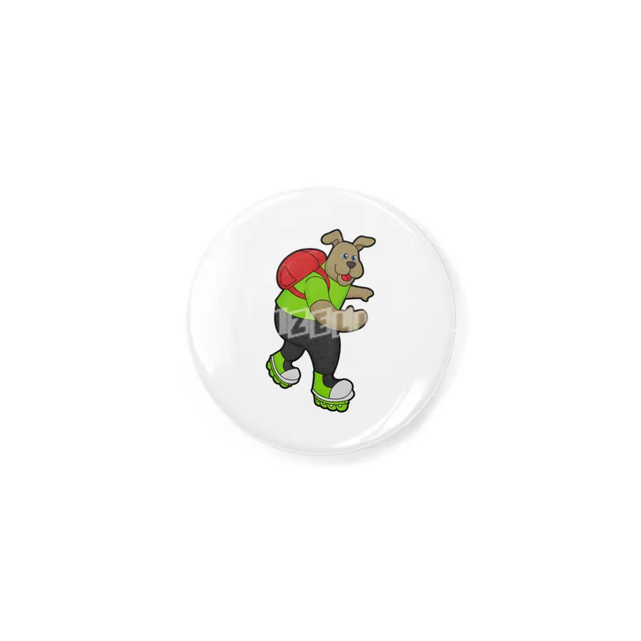 Dog as Skater with Inline skates & Backpack Açacak
