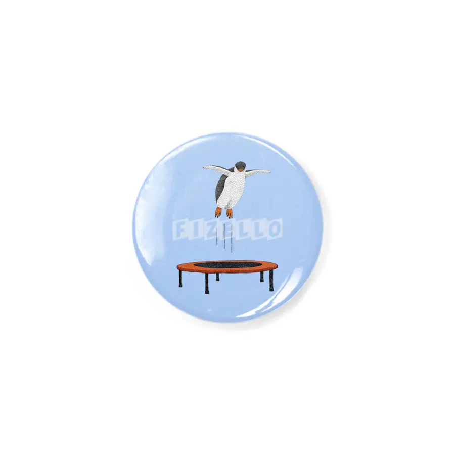 Penguin On A Trampoline Rozet
