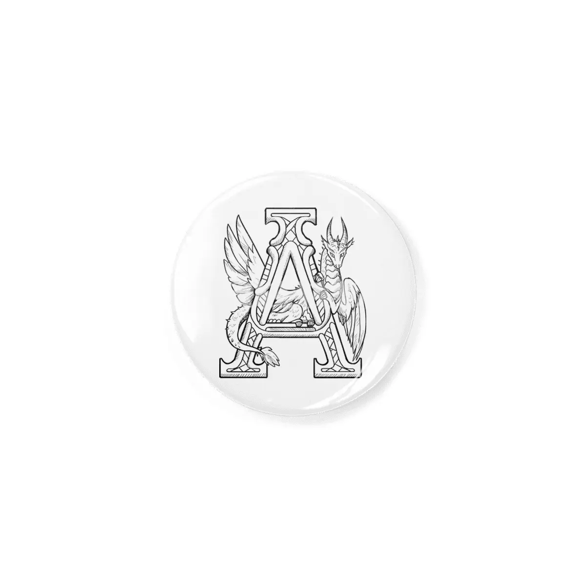 A Dragon Alphabet Rozet