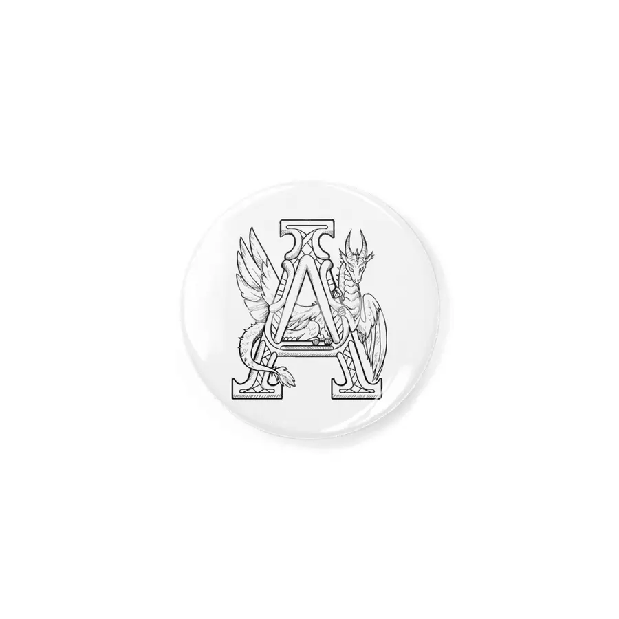 A Dragon Alphabet Rozet