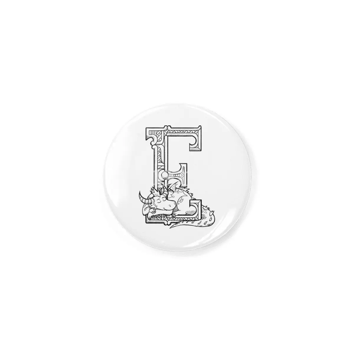 E Dragon Alphabet Rozet