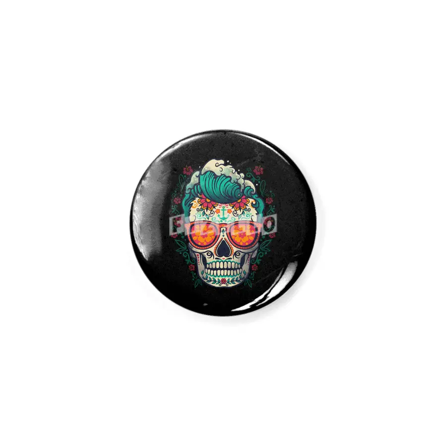 Calavera summer surfer Rozet
