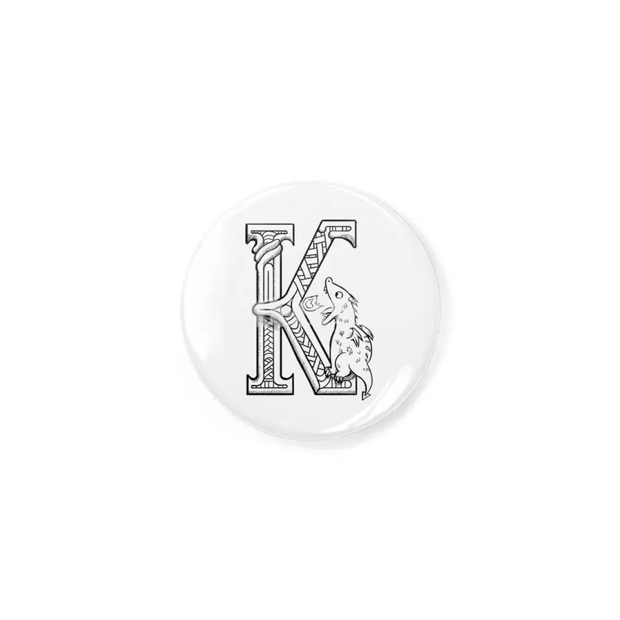 K Dragon Alphabet Rozet