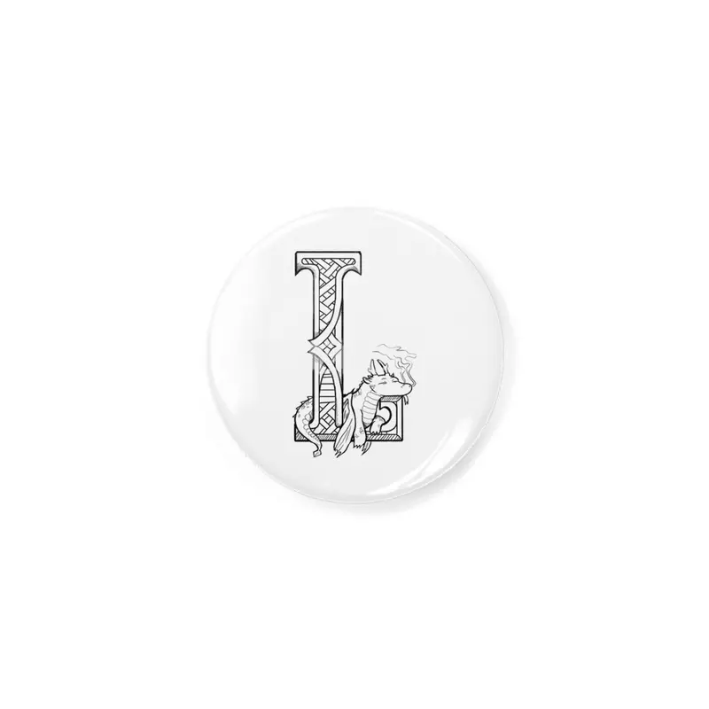 L Dragon Alphabet Rozet