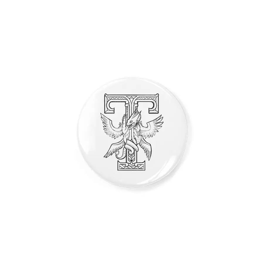 T Dragon Alphabet Rozet