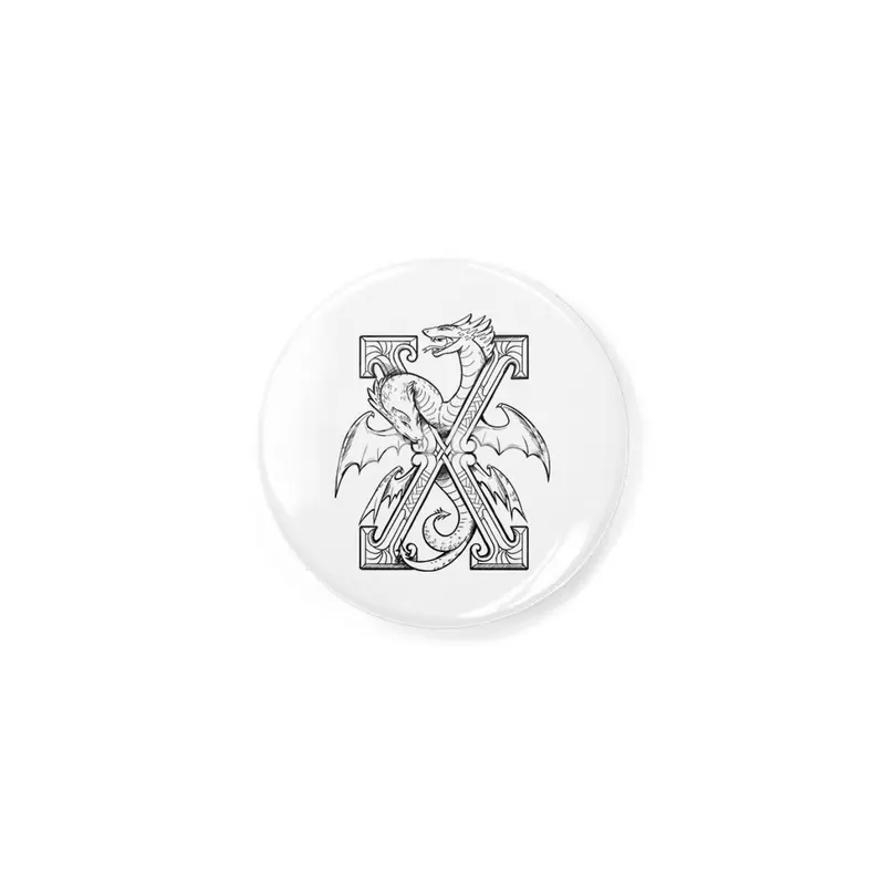 X Dragon Alphabet Rozet
