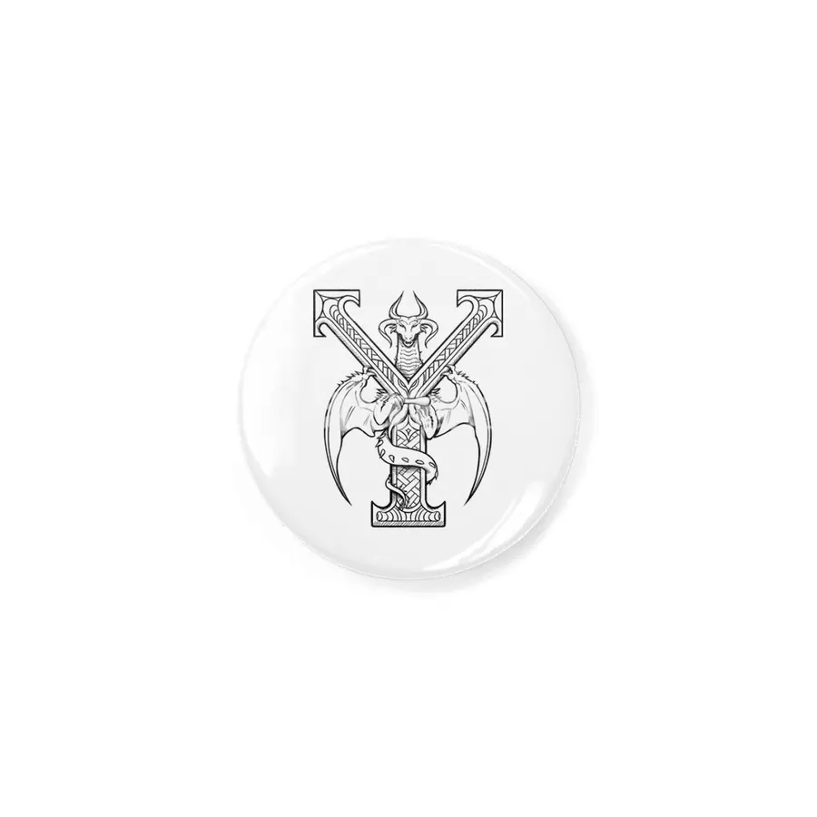 Y Dragon Alphabet Rozet