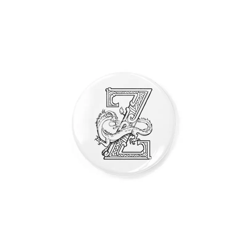 Z Dragon Alphabet Rozet