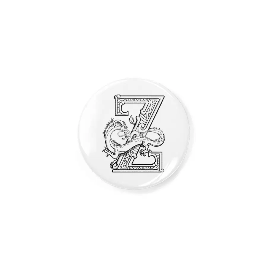 Z Dragon Alphabet Rozet